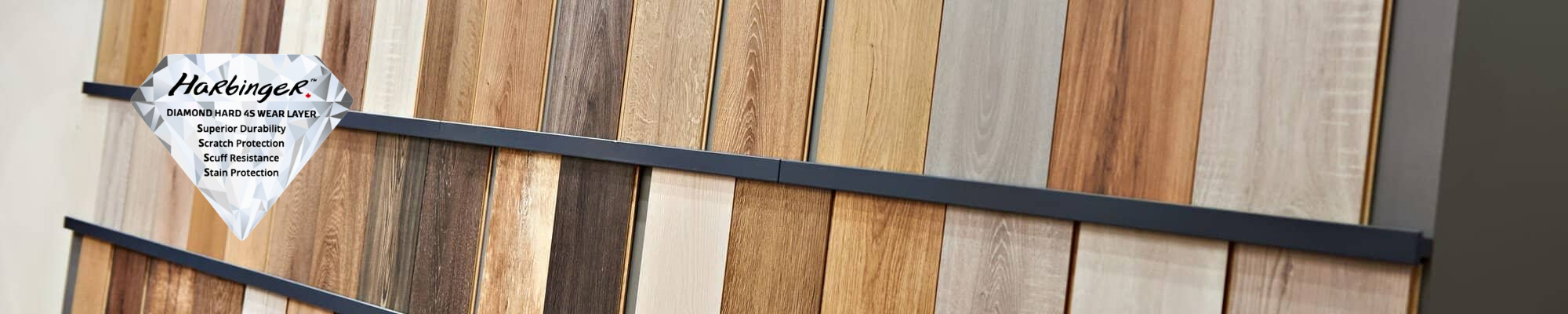 Flooring sample display in an Alberta Showroom