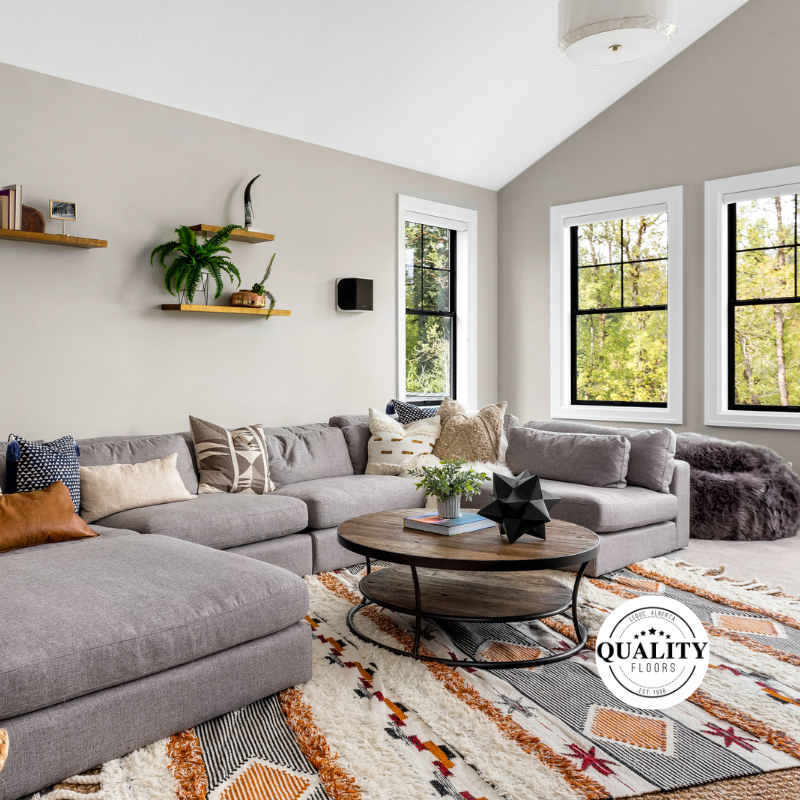 Custom area rugs at Quality Floor Coverings Ltd. in Leduc, AB