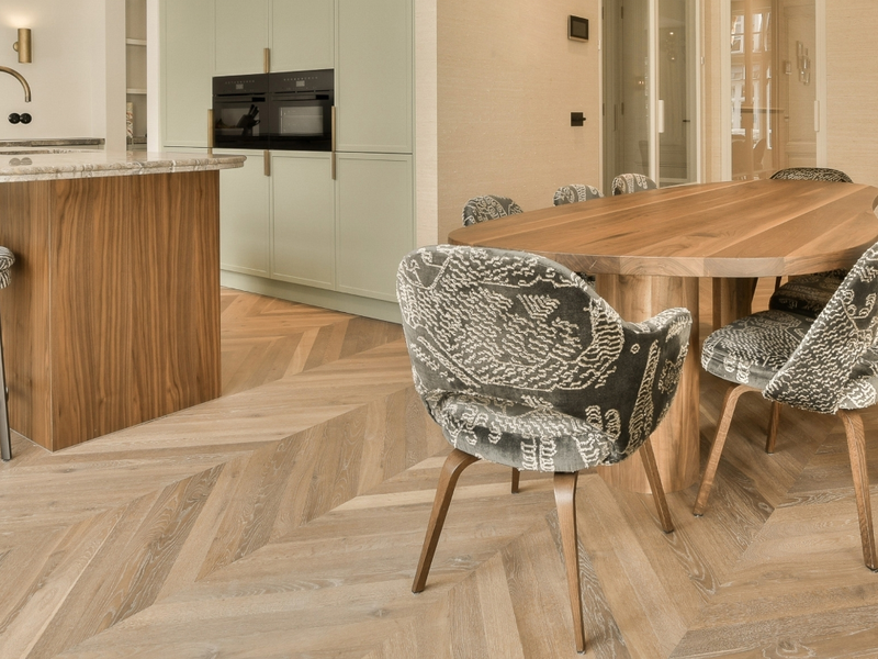 PureLux Flooring in a modern kitchen and dining room